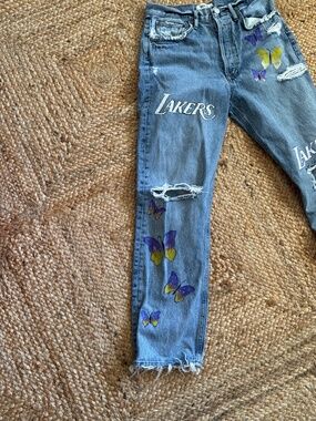 AGOLDE Hand Painted Lakers Denim